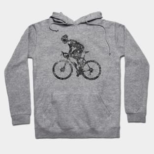 Road bike man black and white Hoodie